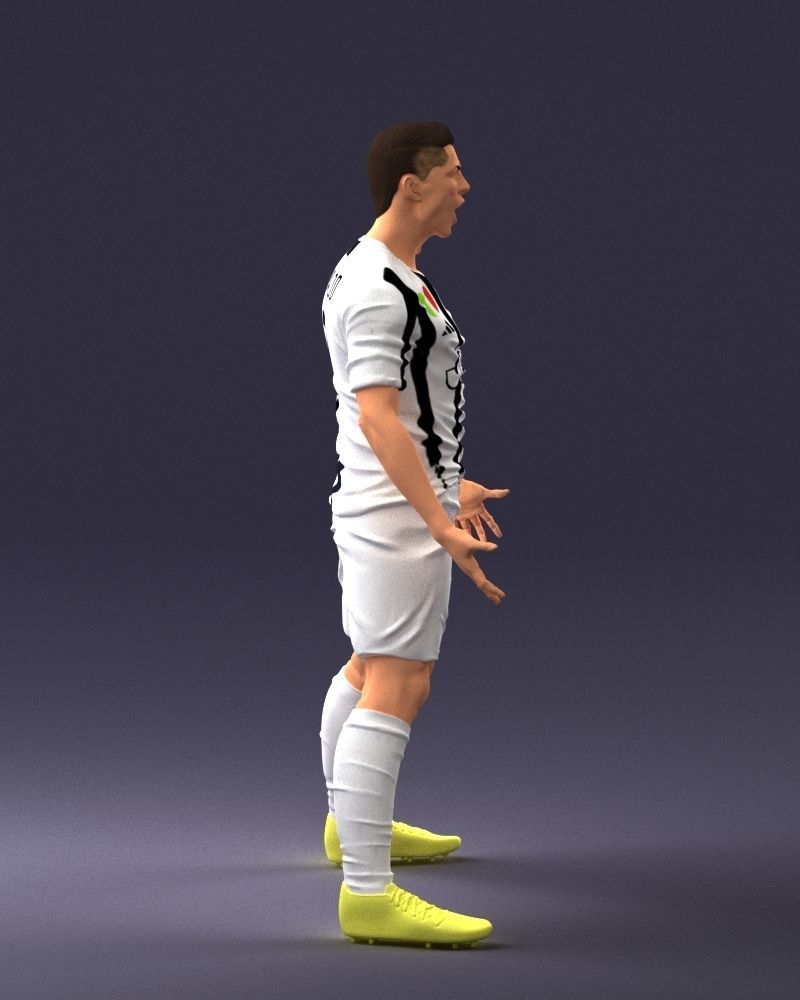 000226 Soccer Player in Celebration Pose 1123 3dp 3D print model_12