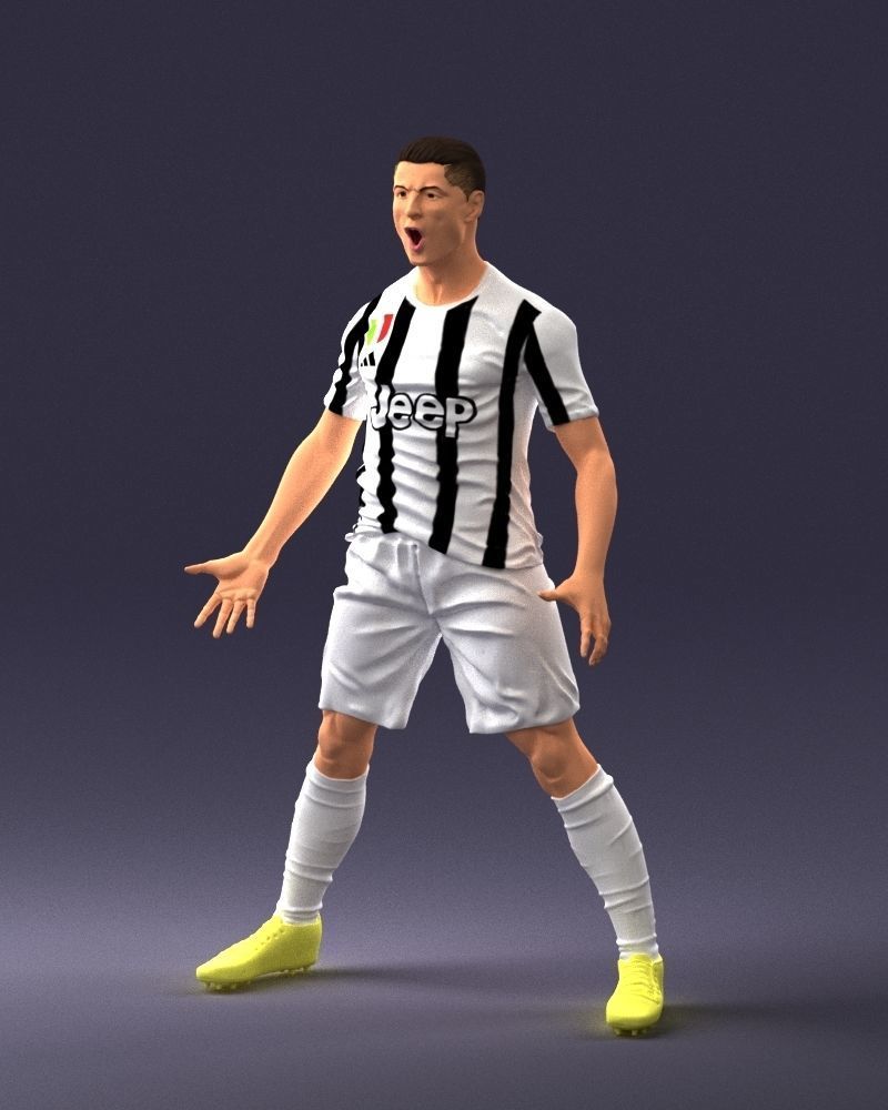 000226 Soccer Player in Celebration Pose 1123 3dp 3D print model_30