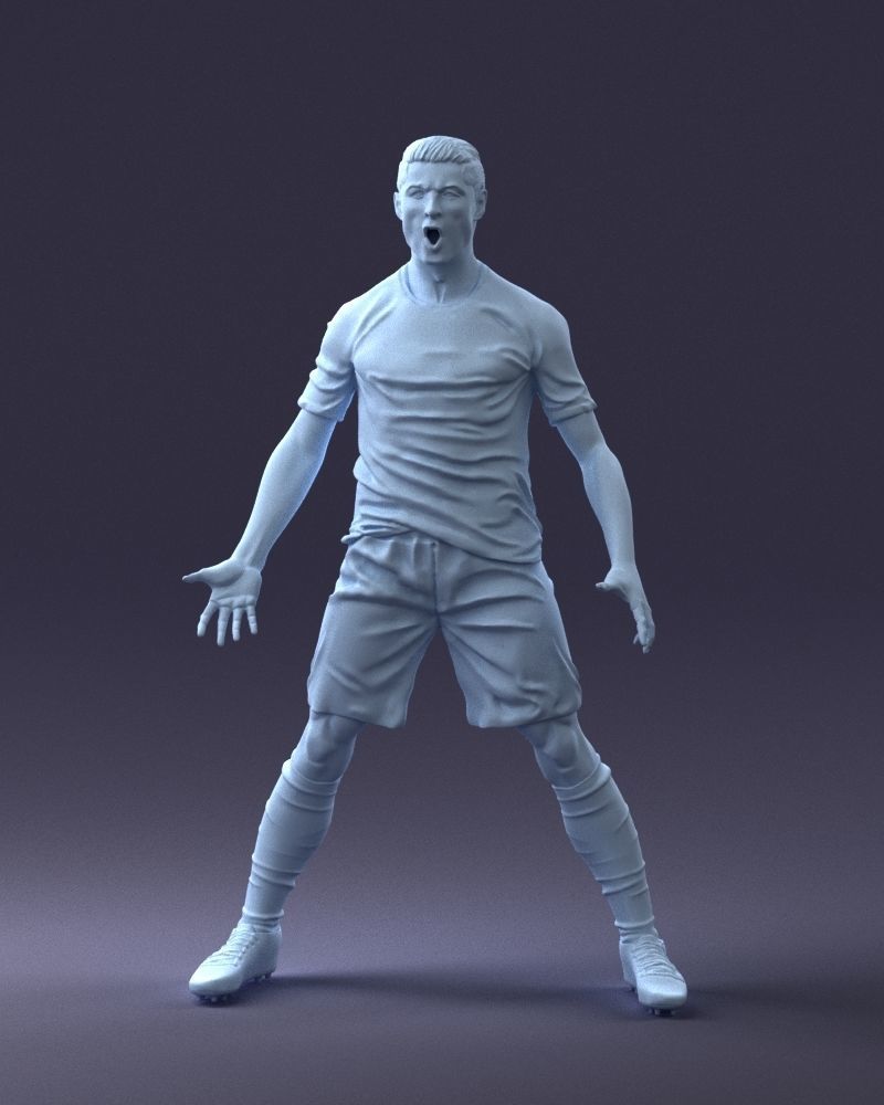 000226 Soccer Player in Celebration Pose 1123 3dp 3D print model_34