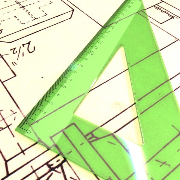 Angle Bevel Ruler 02 3D model_2