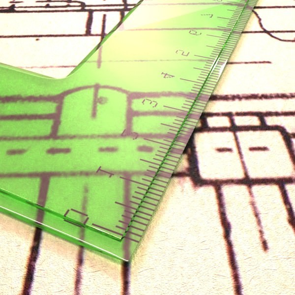 Angle Bevel Ruler 02 3D model_5