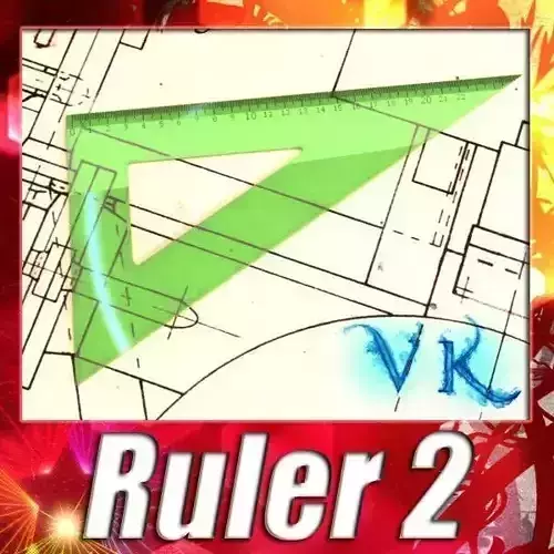 Angle Bevel Ruler 02 3D model