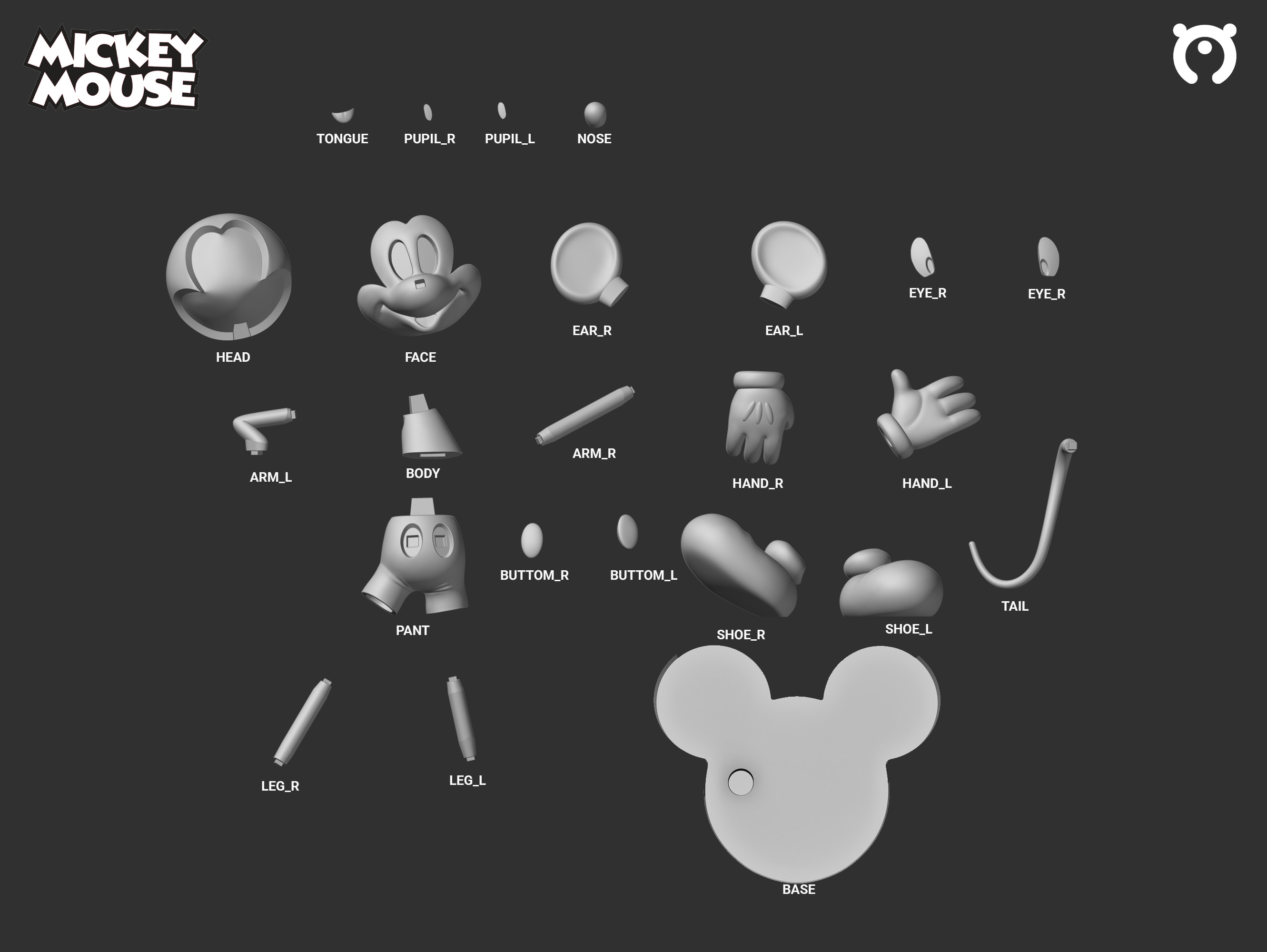MICKEY MOUSE 3D print model_1