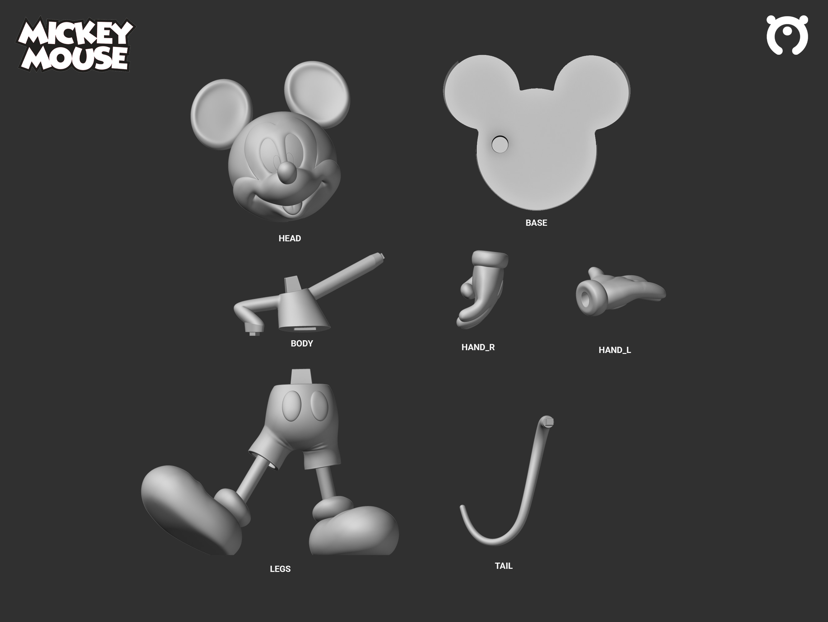 MICKEY MOUSE 3D print model_2