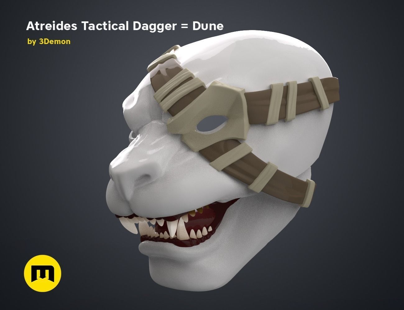Rengar Head - League of Legends 3D print model_25