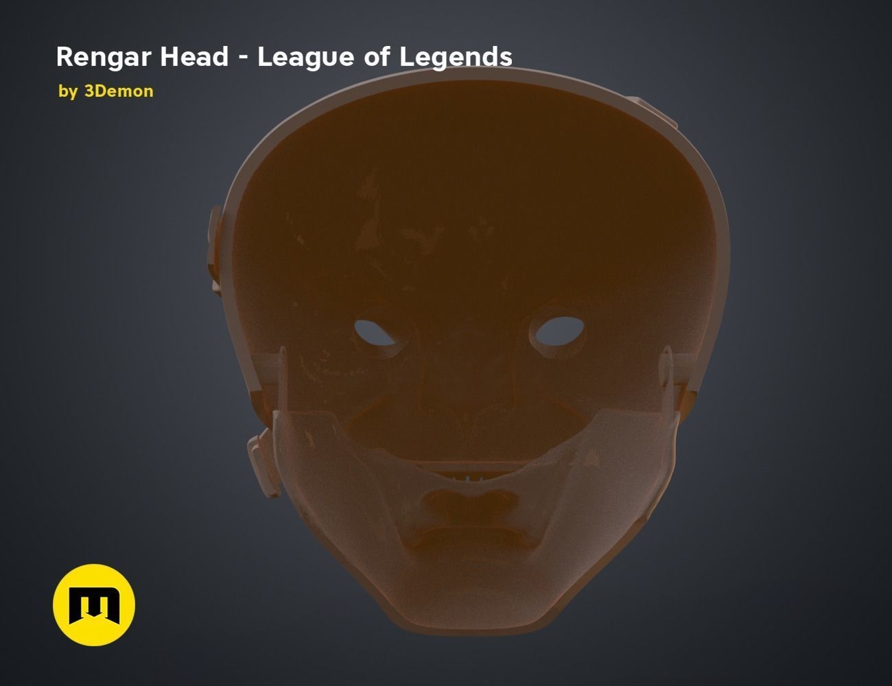 Rengar Head - League of Legends 3D print model_16