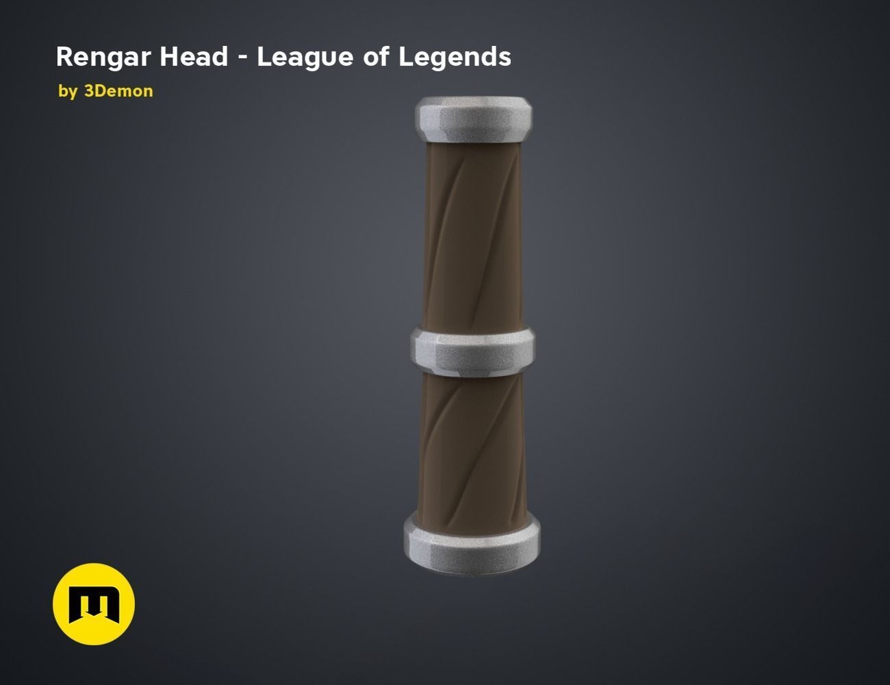 Rengar Head - League of Legends 3D print model_5