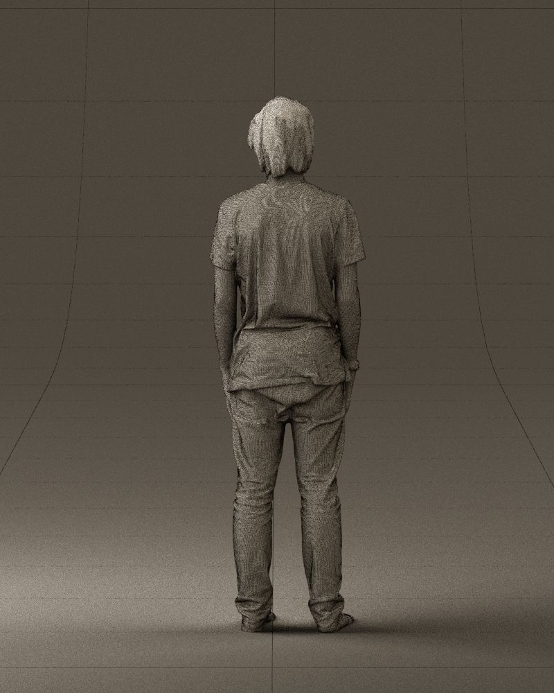 Junior in blue shirt jeans 0589 3D model_20