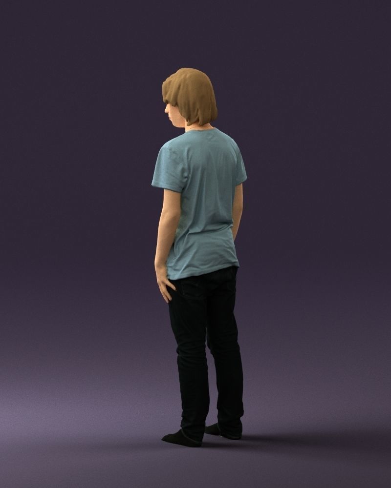 Junior in blue shirt jeans 0589 3D model_21