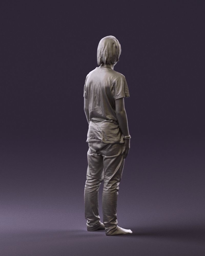 Junior in blue shirt jeans 0589 3D model_16