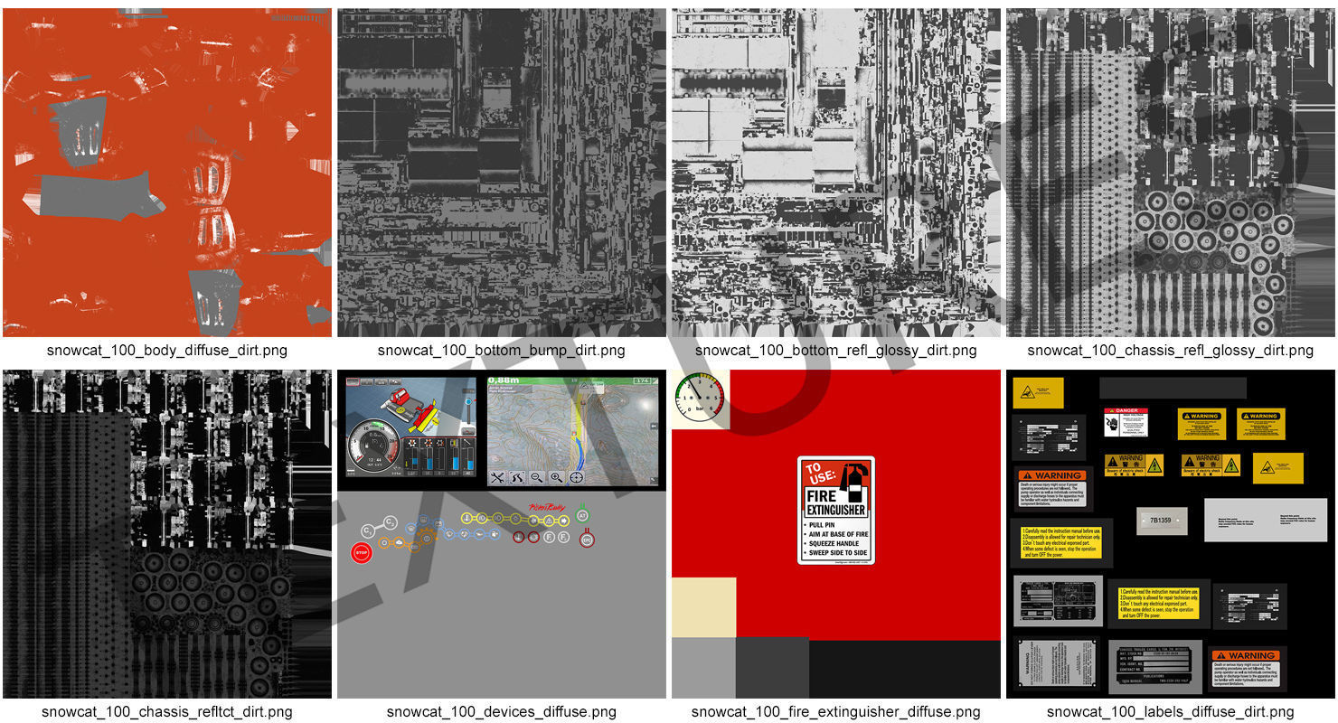 Snowy Snowcat Generic 3D model_25