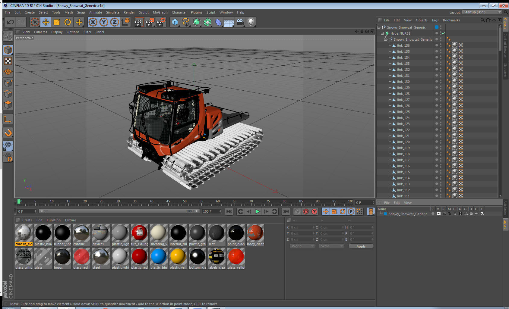 Snowy Snowcat Generic 3D model_30