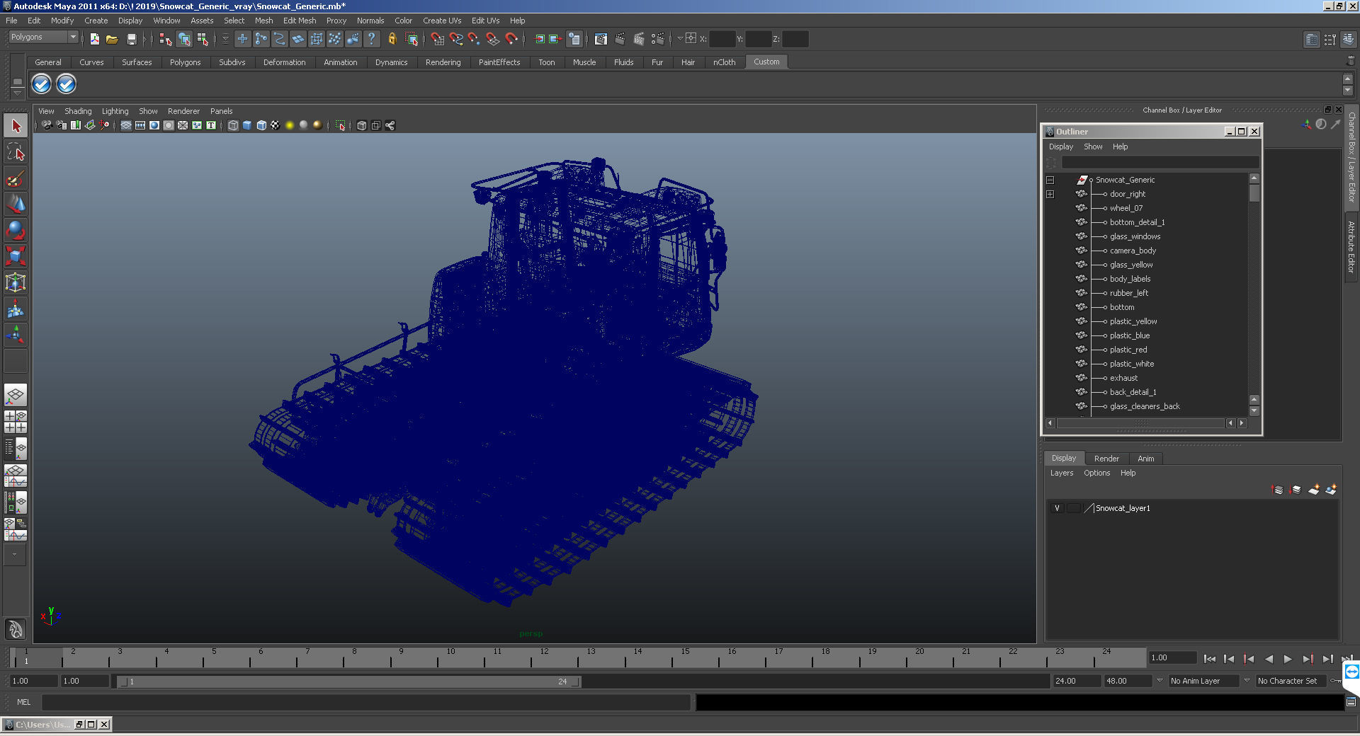 Snowy Snowcat Generic 3D model_31