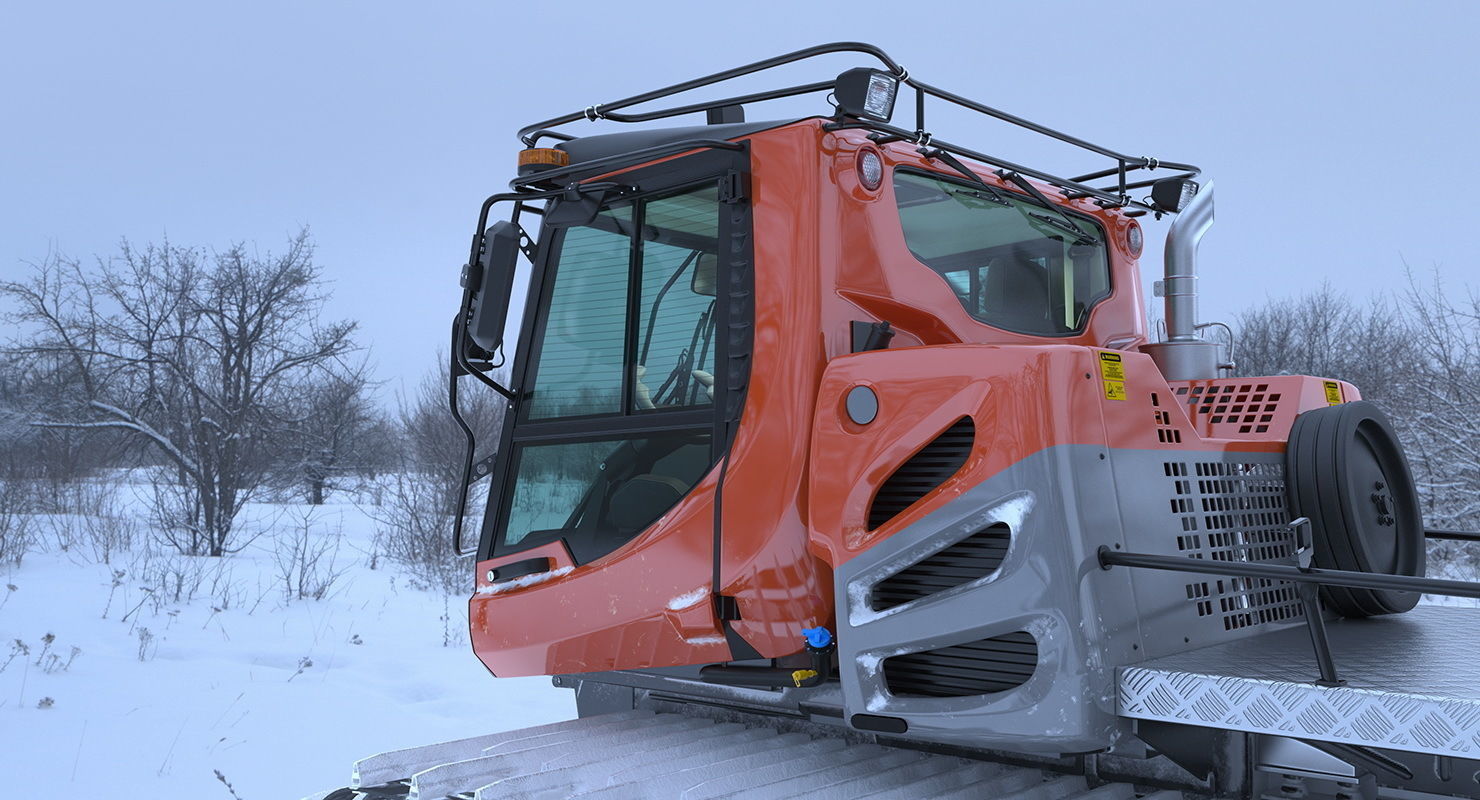 Snowy Snowcat Generic 3D model_4