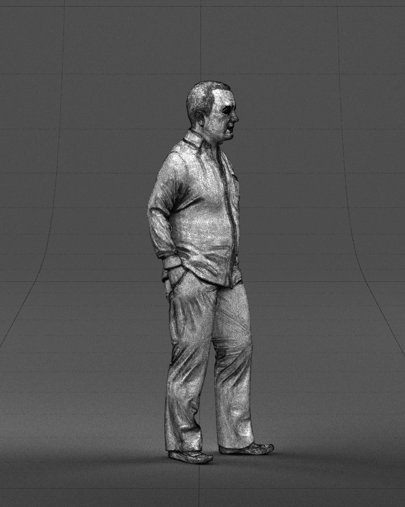 Hand in pocketman 0420 3D Print Ready 3D print model_8