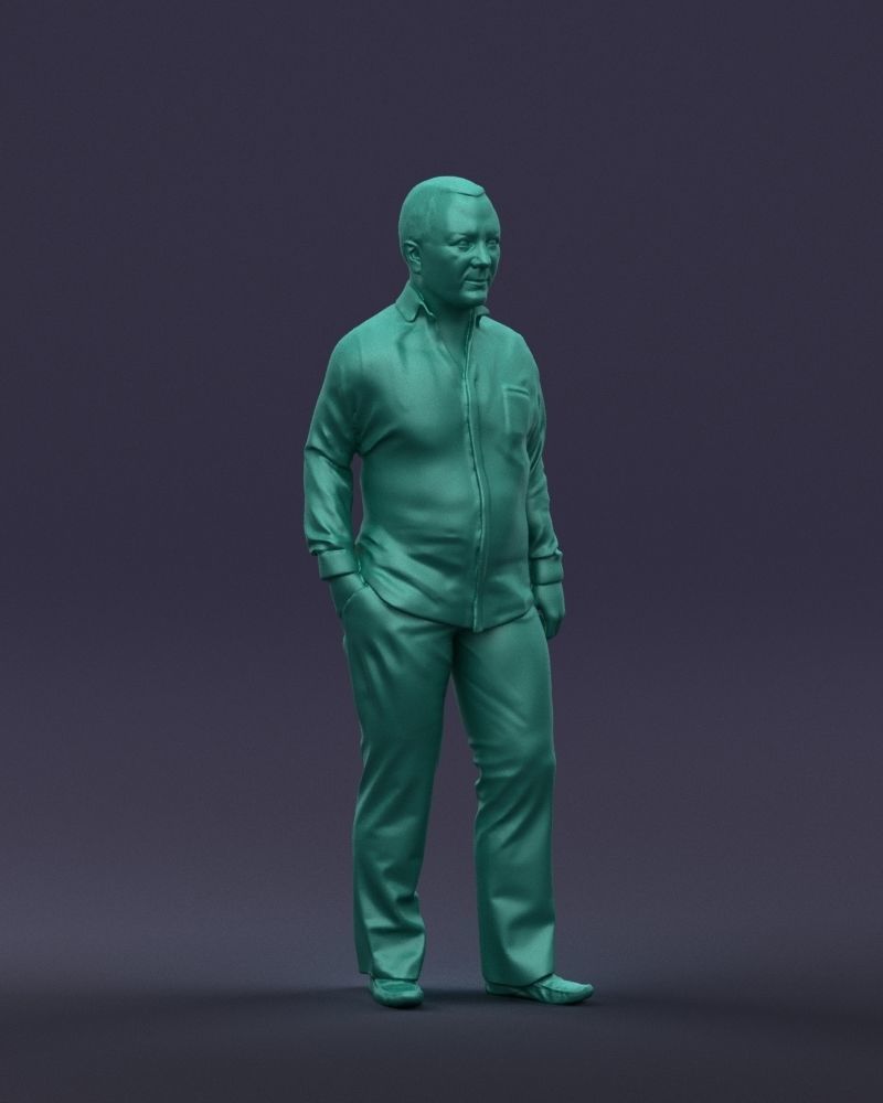 Hand in pocketman 0420 3D Print Ready 3D print model_4