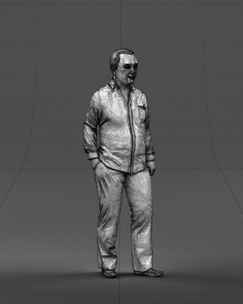 Hand in pocketman 0420 3D Print Ready 3D print model_5