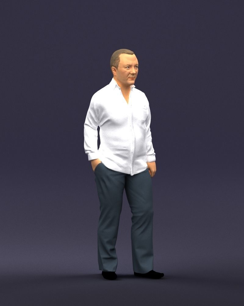 Hand in pocketman 0420 3D Print Ready 3D print model_3