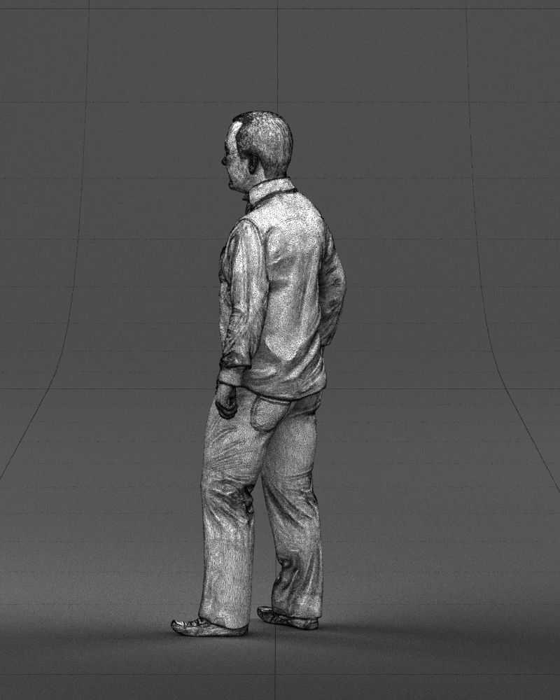 Hand in pocketman 0420 3D Print Ready 3D print model_26