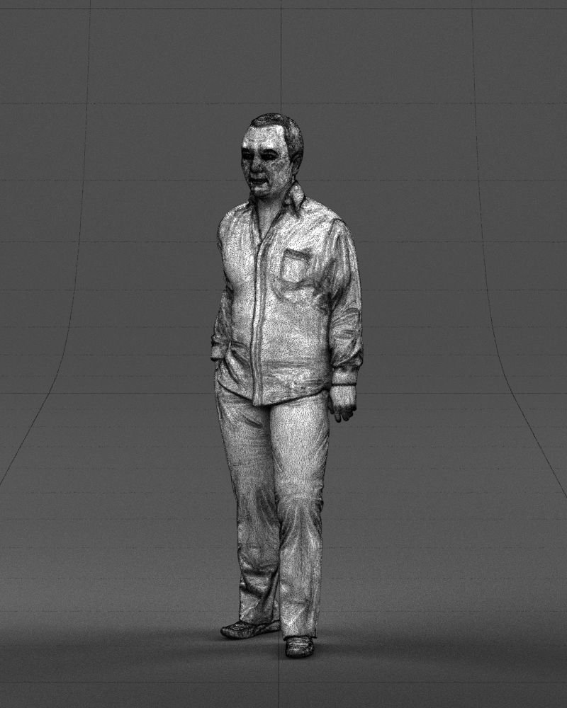 Hand in pocketman 0420 3D Print Ready 3D print model_35