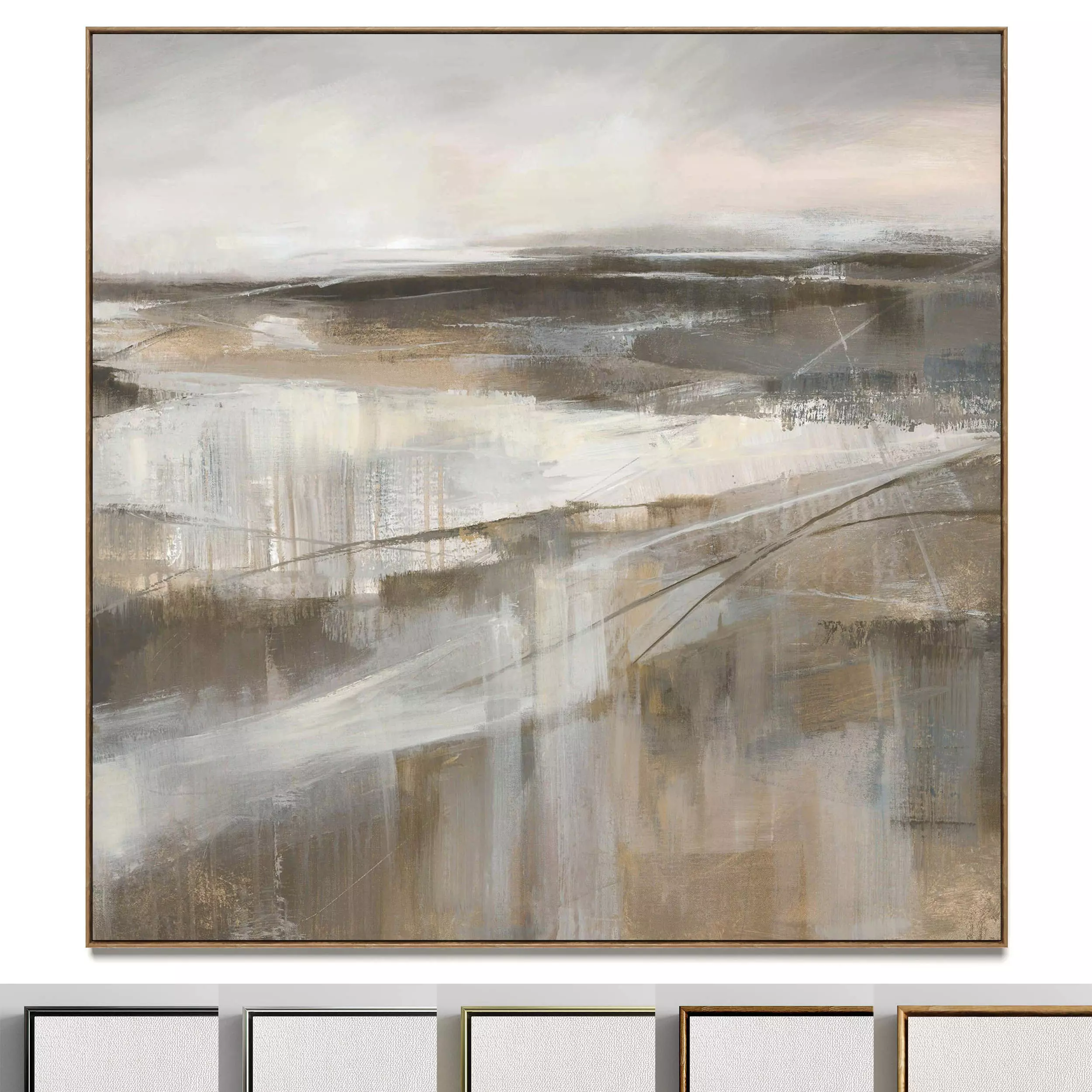 Plaster two square photo frames 35 Low-poly 3D model_0