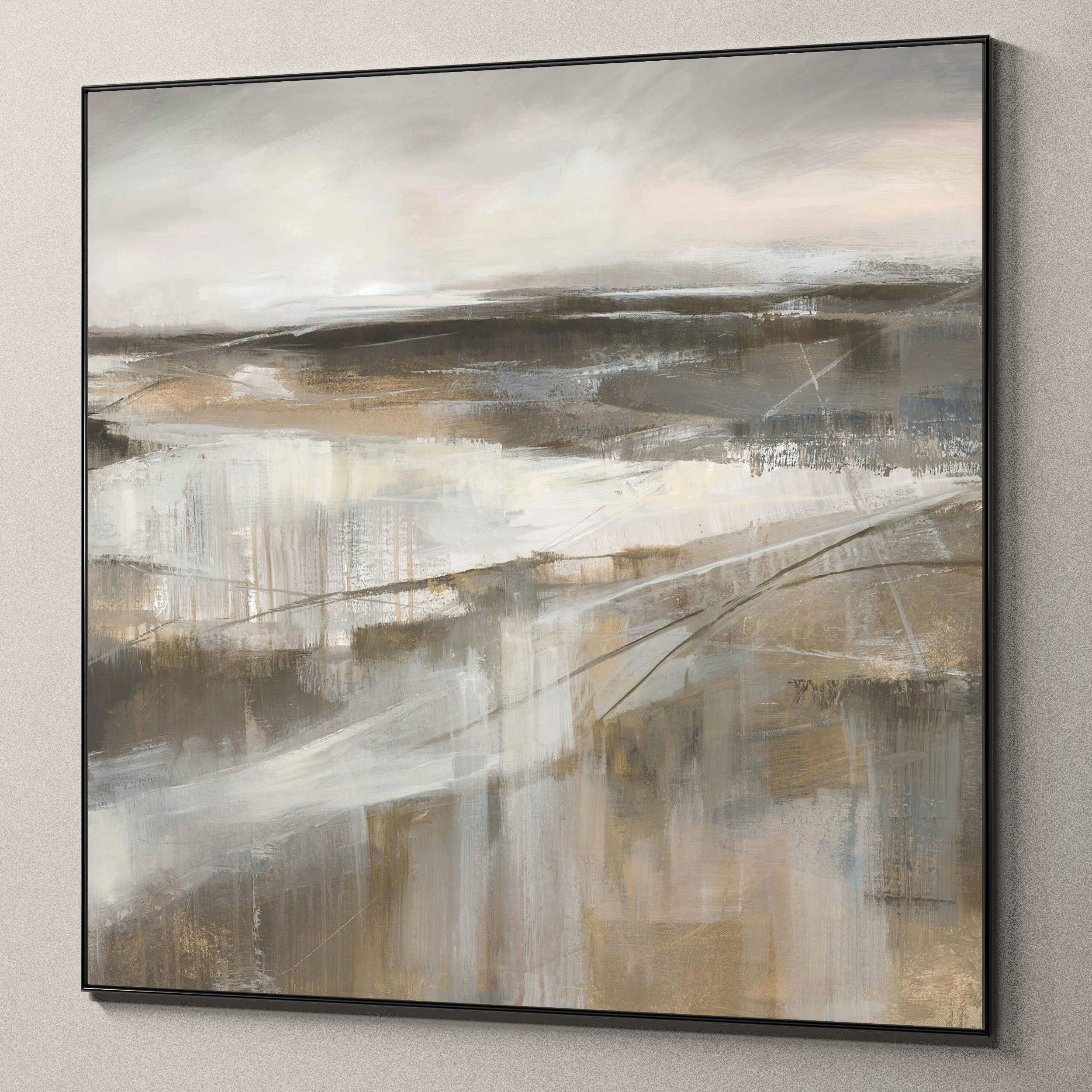 Plaster two square photo frames 35 Low-poly 3D model_5