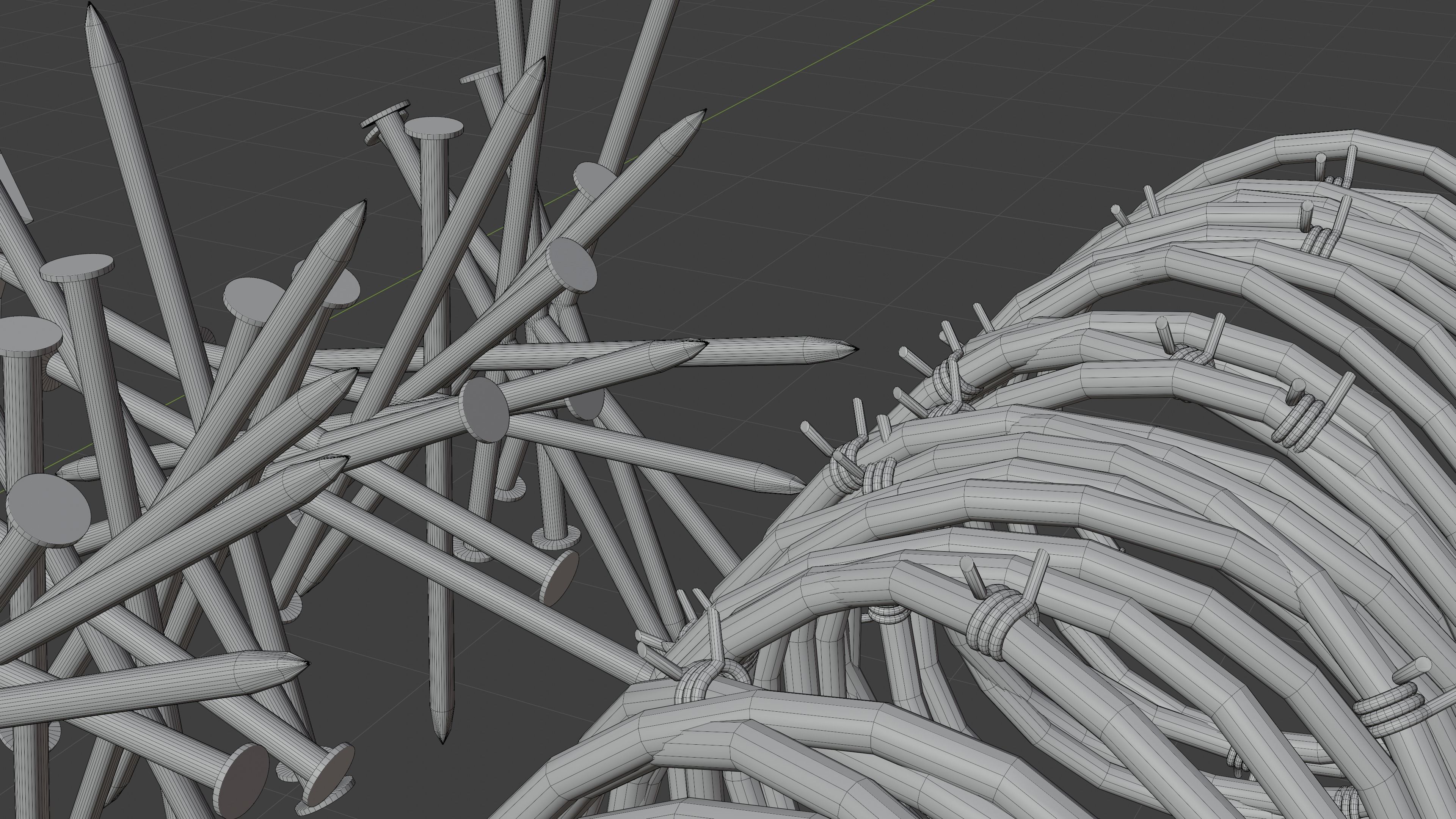 melee weapons Low-poly 3D model_11