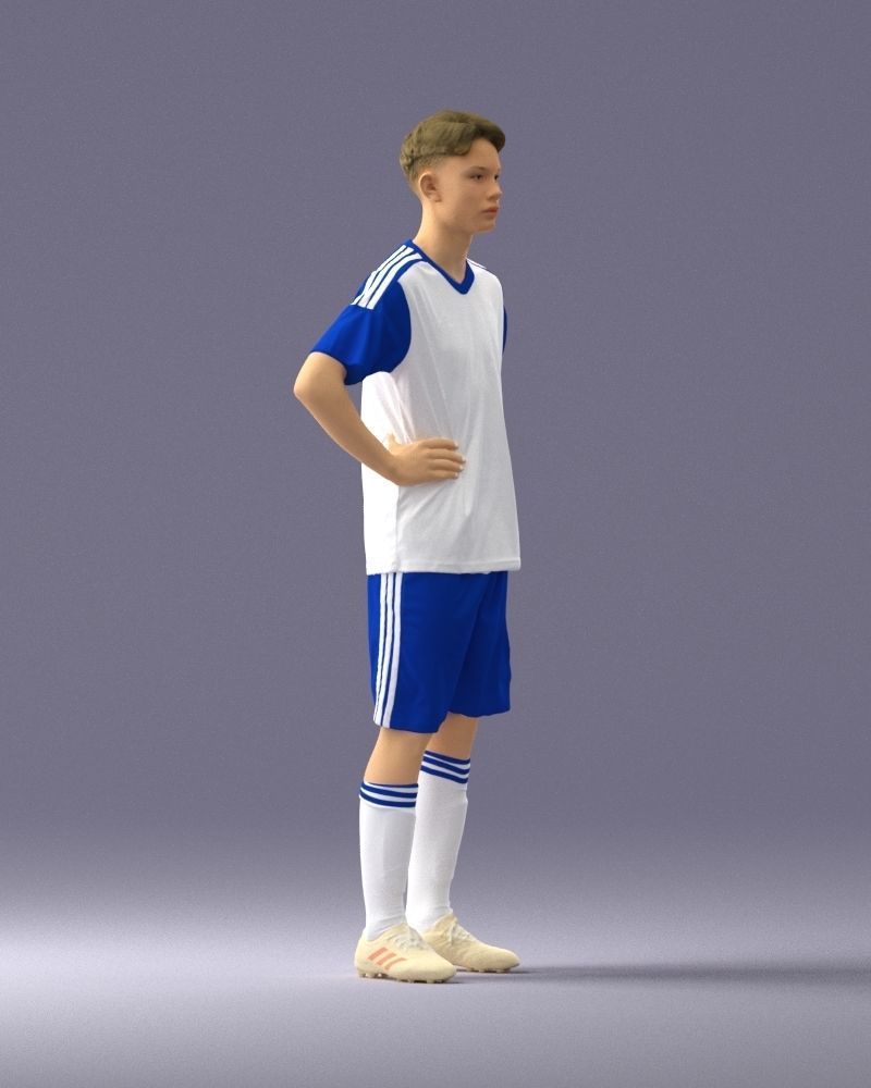 000316 Young Male Soccer Player Standing 1114 3dp 3D print model_10