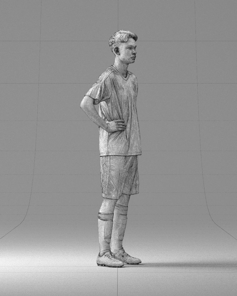 000316 Young Male Soccer Player Standing 1114 3dp 3D print model_12