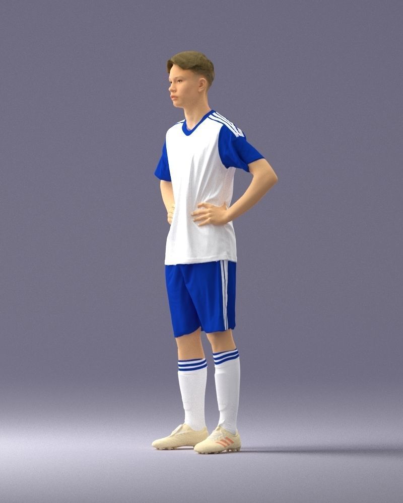 000316 Young Male Soccer Player Standing 1114 3dp 3D print model_28