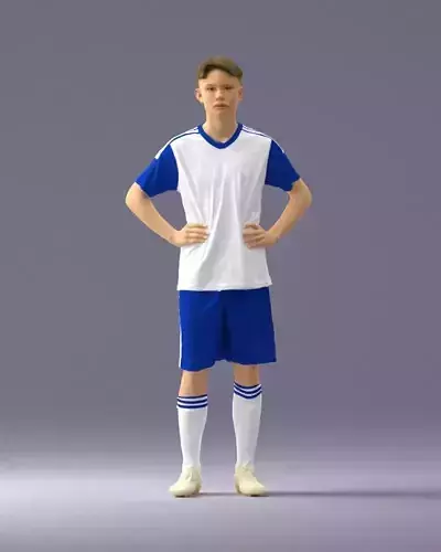 000316 Young Male Soccer Player Standing 1114 3dp