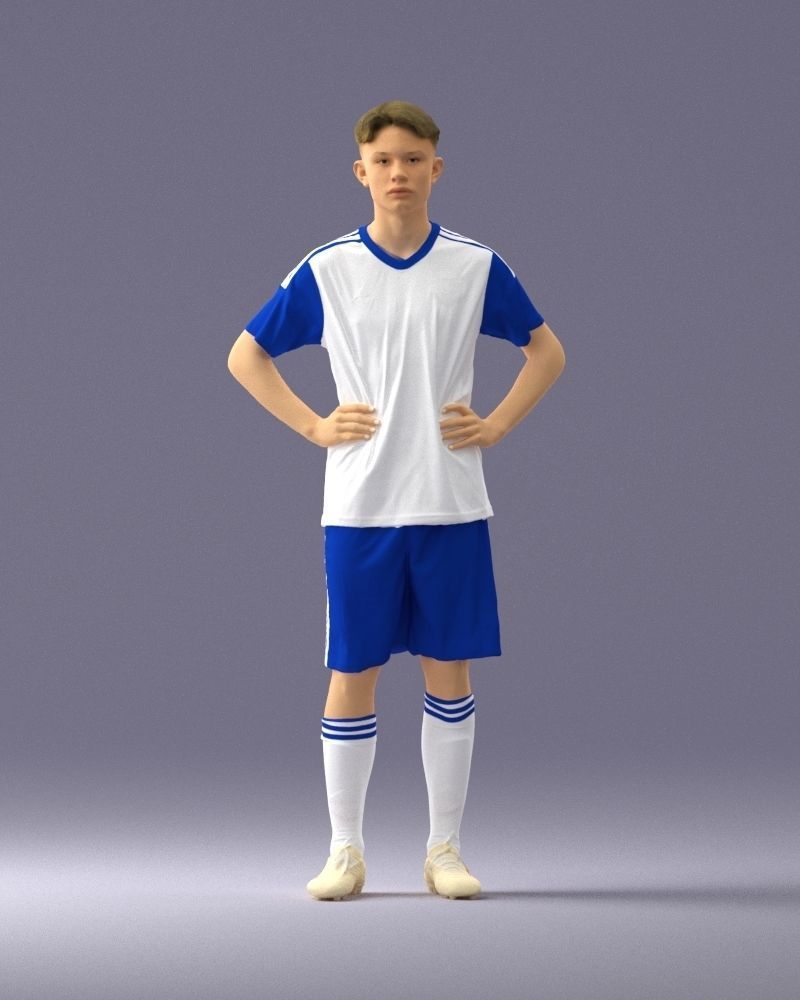000316 Young Male Soccer Player Standing 1114 3dp 3D print model_37