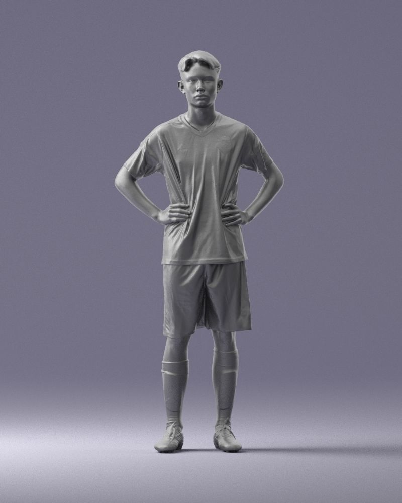 000316 Young Male Soccer Player Standing 1114 3dp 3D print model_2