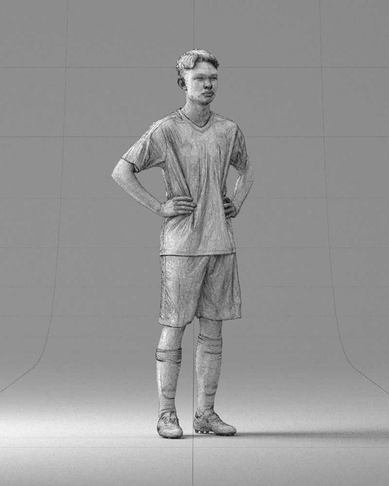 000316 Young Male Soccer Player Standing 1114 3dp 3D print model_9