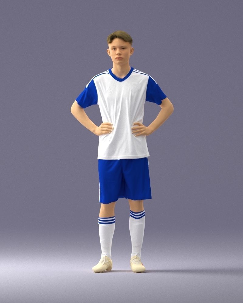 000316 Young Male Soccer Player Standing 1114 3dp 3D print model_34