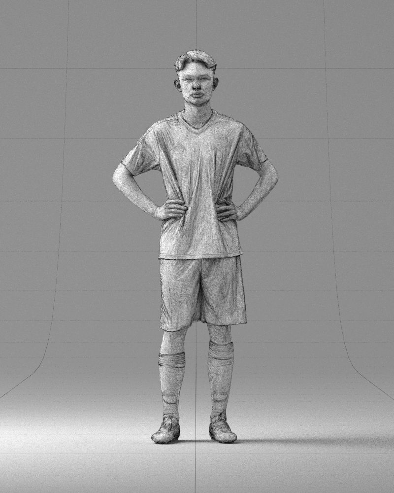 000316 Young Male Soccer Player Standing 1114 3dp 3D print model_3