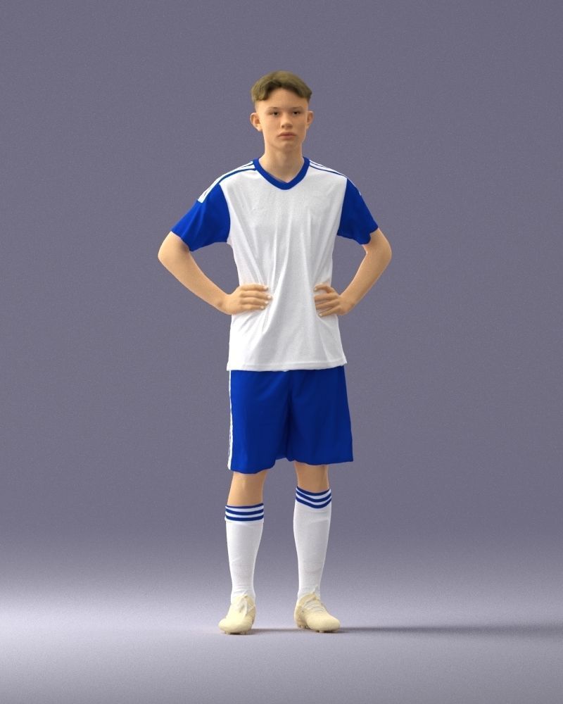 000316 Young Male Soccer Player Standing 1114 3dp 3D print model_4