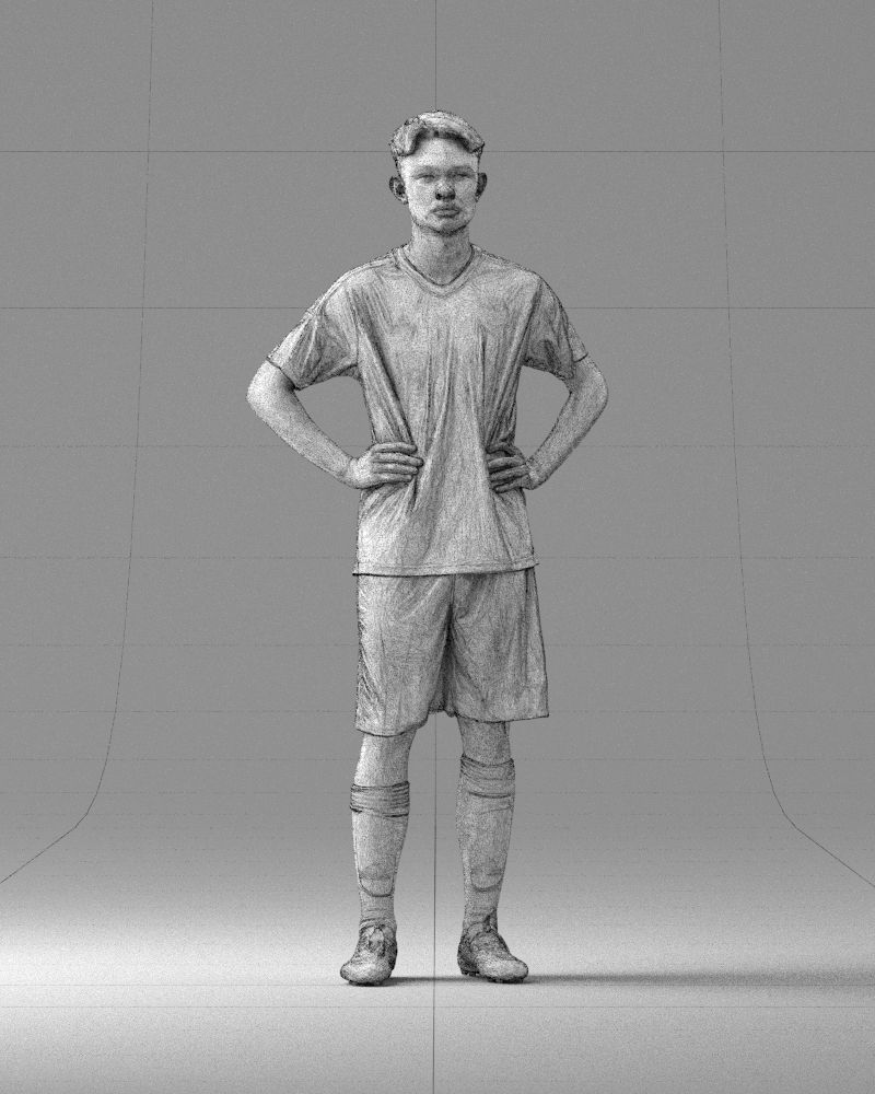 000316 Young Male Soccer Player Standing 1114 3dp 3D print model_6