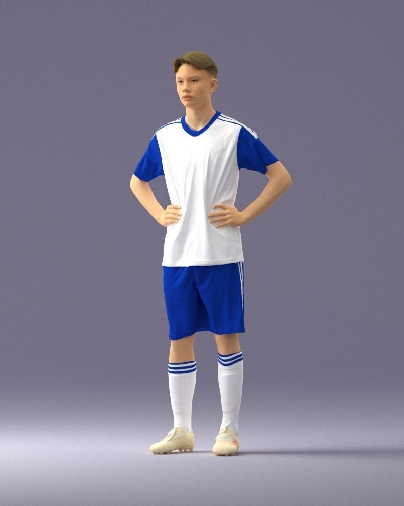 000316 Young Male Soccer Player Standing 1114 3dp 3D print model_31