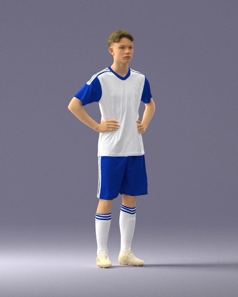 000316 Young Male Soccer Player Standing 1114 3dp 3D print model_7