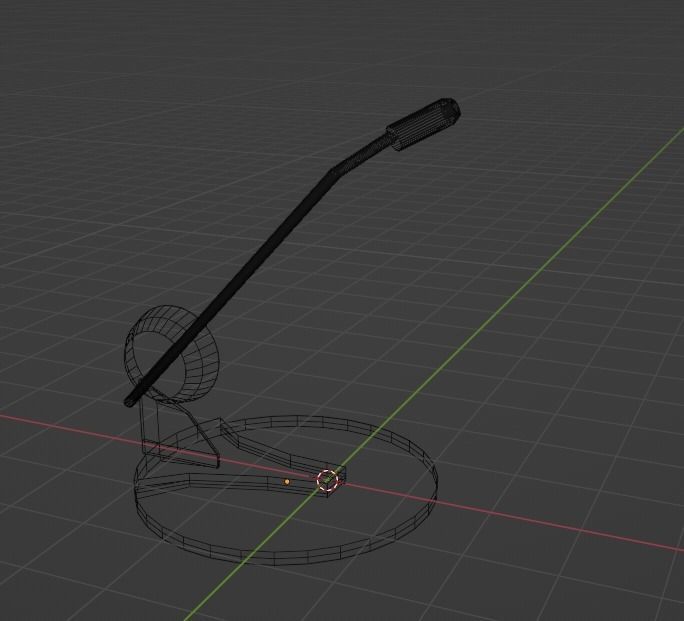 inexpensive Low poly Microphone Low-poly 3D model_3