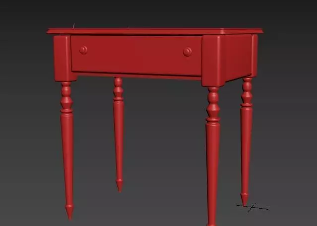 table side with legs 3D model_0