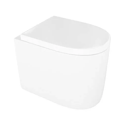 White Acrylic Toilet Bowl 3D model