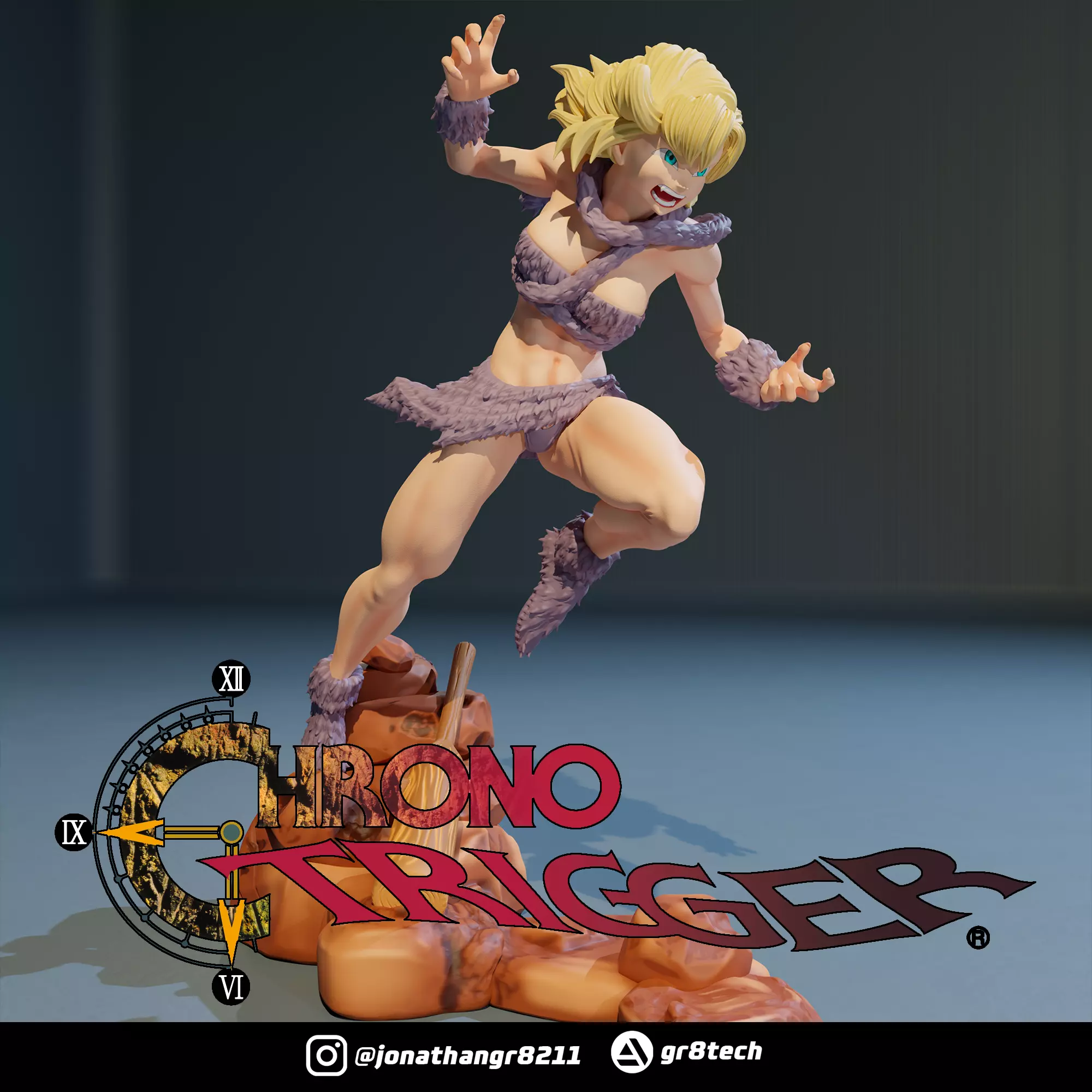Ayla - Chrono Trigger 3D print model_0