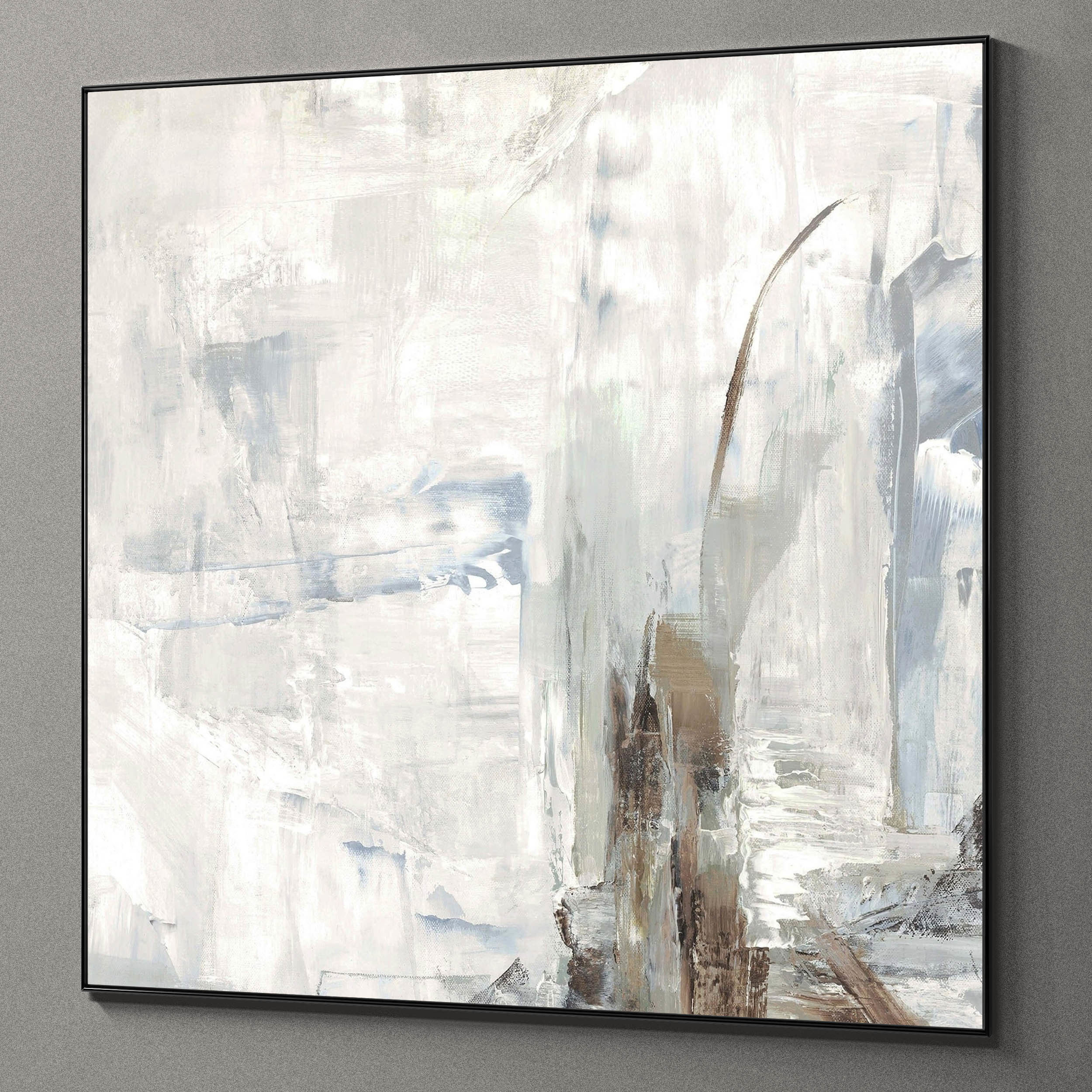 Plaster two square photo frames 39 Low-poly 3D model_4