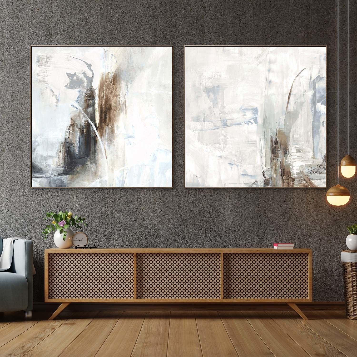 Plaster two square photo frames 39 Low-poly 3D model_10