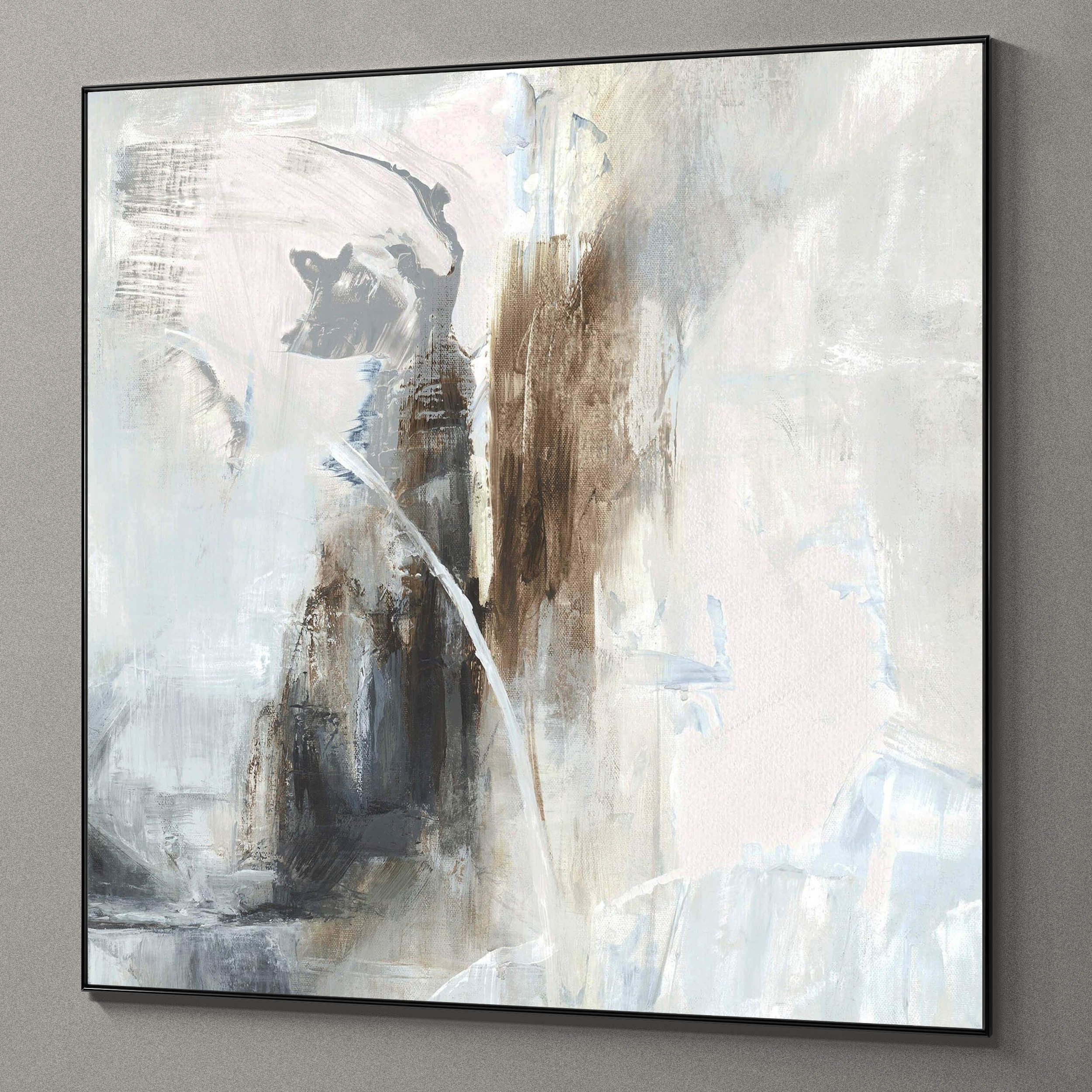 Plaster two square photo frames 39 Low-poly 3D model_5