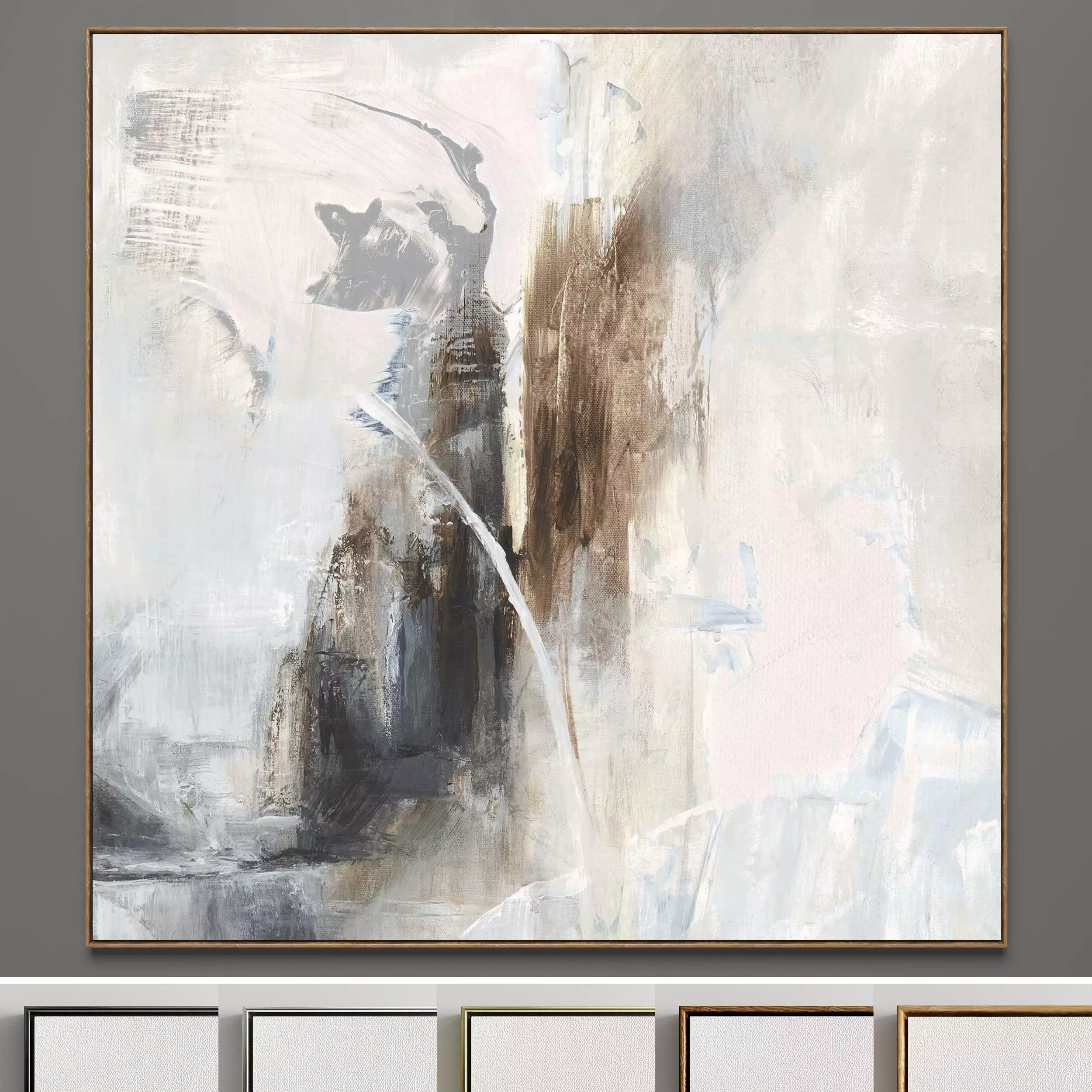 Plaster two square photo frames 39 Low-poly 3D model_0