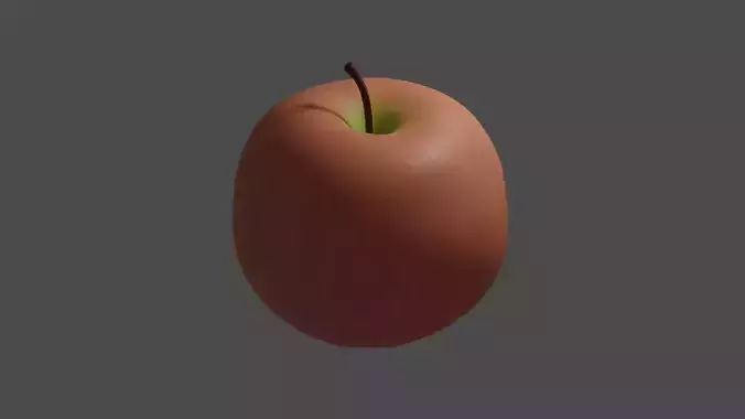Apple 3d model fully procedural 