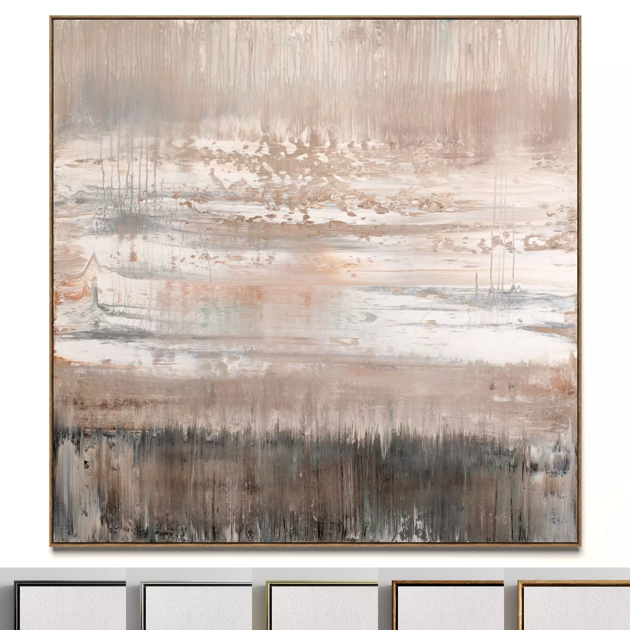 Plaster two square photo frames 40 Low-poly 3D model